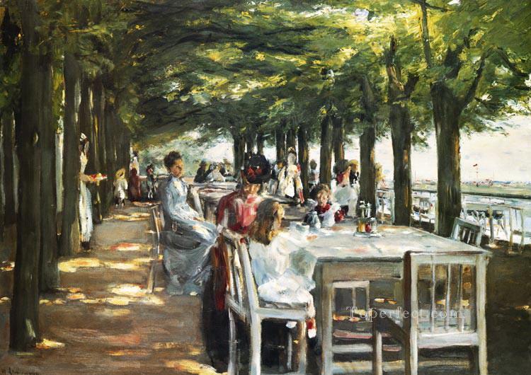 Terrasse of the restaurant Jacob in Nienstedten upon Elbe Max Liebermann German Impressionism Oil Paintings